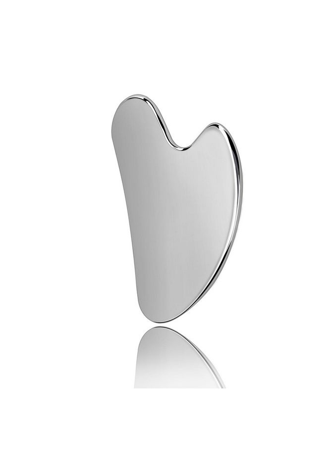 OXT Gua Sha, Stainless Steel Gua Sha Facial Tools, Guasha Tool for Face Upgraded, Guasha Stainless Steel (Silvery)