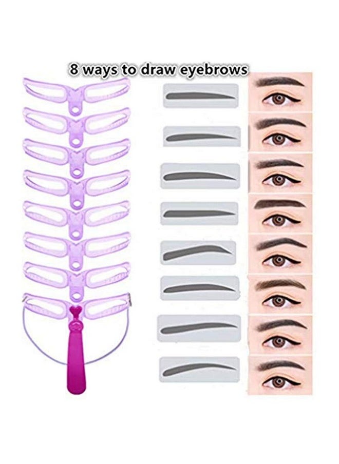 Eyebrow mold, 8 styles of eyebrow shape and eyebrow razor holder and 10 pieces of blade DIY beauty mold set shaping template, Shaping Templates,Eyebrow Stencils Reusable,DIY Makeup Tools