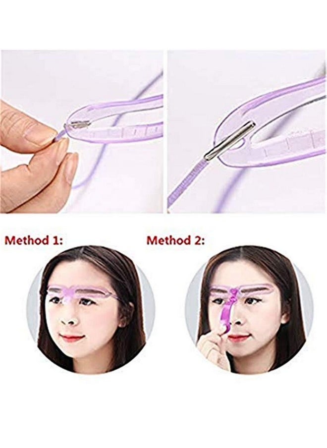 Eyebrow mold, 8 styles of eyebrow shape and eyebrow razor holder and 10 pieces of blade DIY beauty mold set shaping template, Shaping Templates,Eyebrow Stencils Reusable,DIY Makeup Tools