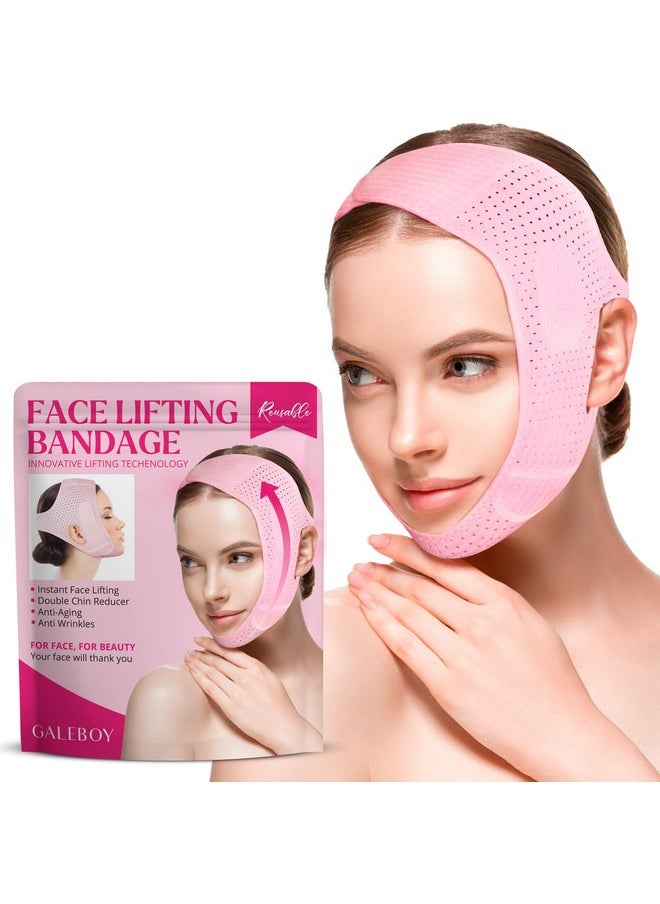 Reusable Double Chin Reducer- V Line Mask -Double Chin Remover-Facial Slimming Chin Strap-Chin Up Mask Face Lifting Belt V Shaped Slimming Face Mask
