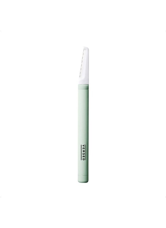 Versed Instant Gratification At-Home Dermaplaning Tool - Reusable, Pro-Grade Facial Exfoliator - Stainless Steel Facial Razor with Single-Edge Blade for Smooth Complexion & Enhanced Makeup Application