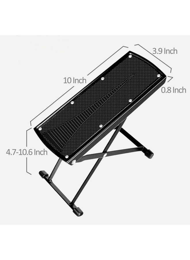 Lejesth Foldable Pedicure Foot Rest for Easy at Home Pedicures, 6-Position Height Adjustable Foot Pedal with Non-Slip Rubber, Pedicure Foot Stand for Home Foot Spa Bath