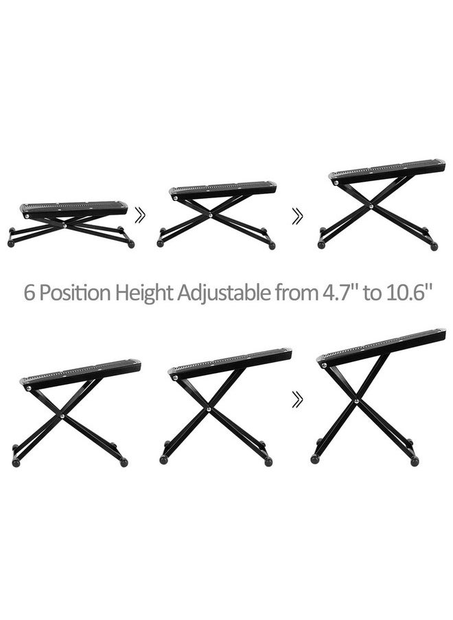 Lejesth Foldable Pedicure Foot Rest for Easy at Home Pedicures, 6-Position Height Adjustable Foot Pedal with Non-Slip Rubber, Pedicure Foot Stand for Home Foot Spa Bath