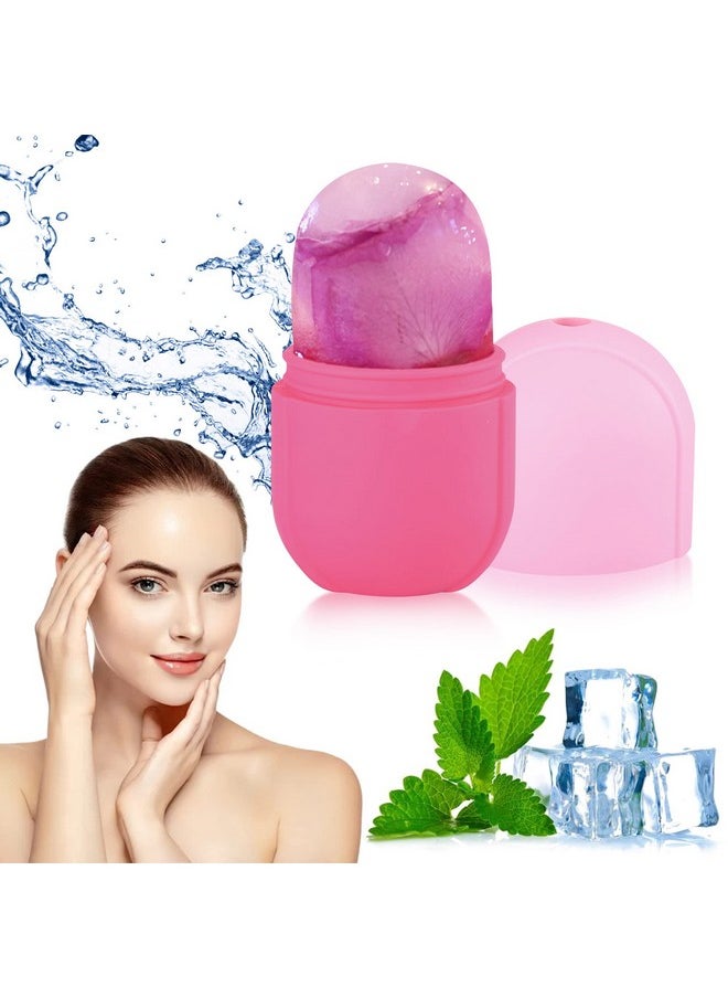 Aethland Ice Roller for Face and Eye, Silicone Mold Face,Facial Skin Care Tool Eye Puffiness Relief & Remove Fine Lines Reduce Acne Beauty Gift Women (Pink)