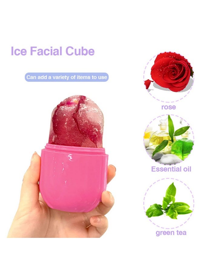 Aethland Ice Roller for Face and Eye, Silicone Mold Face,Facial Skin Care Tool Eye Puffiness Relief & Remove Fine Lines Reduce Acne Beauty Gift Women (Pink)