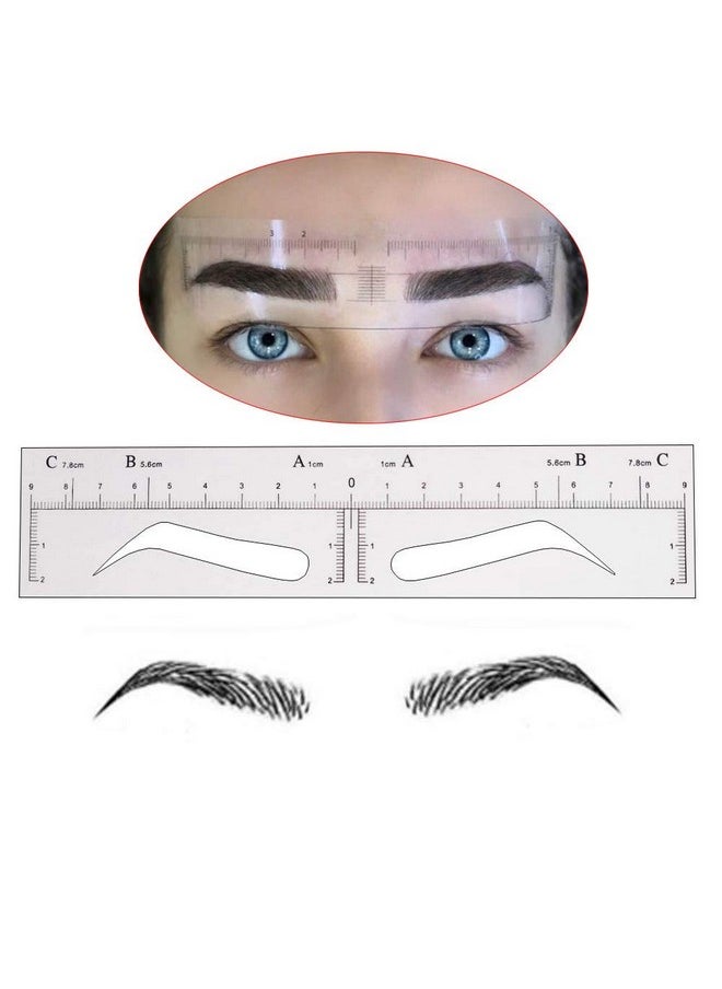CHOOSE-IT Eyebrow Stencil Disposable Eyebrow Shaper Kit - 50PC Transparent Mapping Stickers Eyebrow Stencils For Microblading, PMU - Quick Makeup Peel & Stick Eyebrow Stencil Kit (S Shaped)