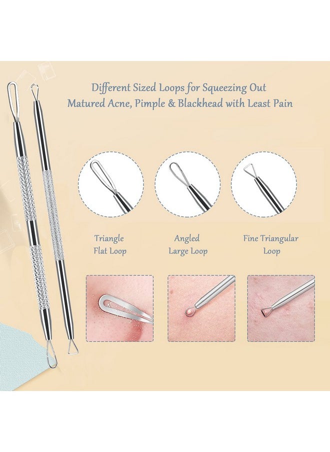 Blackhead Remover Pimple Popper Tool Kit, 6-in-1 Blackhead Comedone Acne Blemish Pimple Extractor Tool Kit Tweezers Kit Skin Care Tools for Face