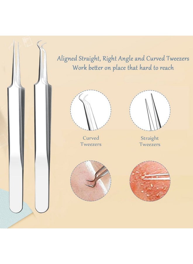 Blackhead Remover Pimple Popper Tool Kit, 6-in-1 Blackhead Comedone Acne Blemish Pimple Extractor Tool Kit Tweezers Kit Skin Care Tools for Face