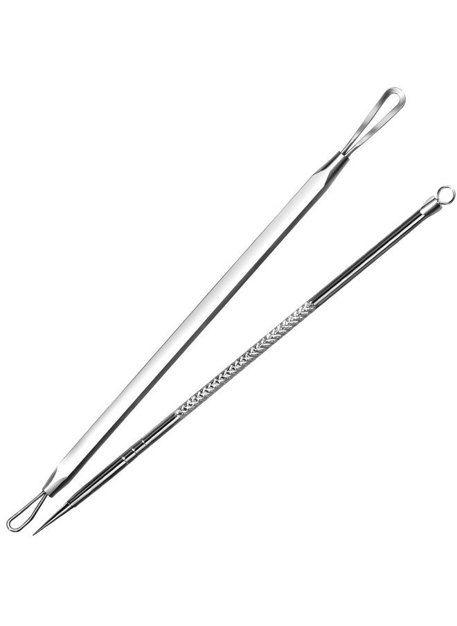 Teenitor Pimple Extractor Acne Treatment Tool Surgical Grade Blackhead Comedone Removal 2-in-1 Popper Tool for Face Nose Blackhead Extractor Tool Silver