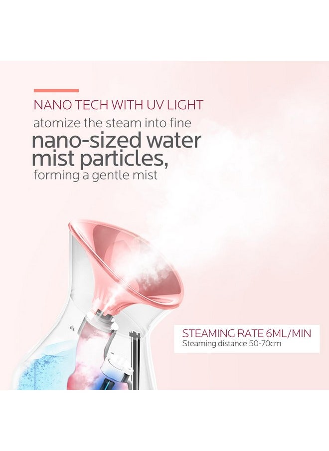 Colorfarm Facial Steamer Nano Ionic: Face Steamer Deep Cleaning Unclogs Pores - Humidifier Hot Mist Home Sauna Spa for Women Men Sinuses Moisturizing