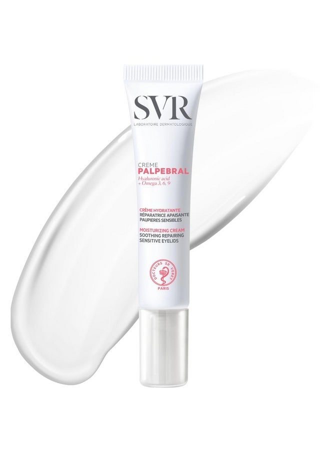 SVR Palpebral Eyelid Cream. Hyaluronic Acid & Shea Butter Ultra-Soothing Cream for Extremely Dry, Itchy & Sensitive Skin Prone to Irritations. Steroid-free, Fragrance-free Formula, 0.5 fl.oz
