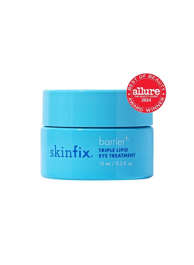 Skinfix Barrier+ Triple Lipid Eye Treatment: Infused with Caffeine, Niacinamide, and Peptides for Depuffing, Tightening, and Under-Eye Brightening, 15 ml