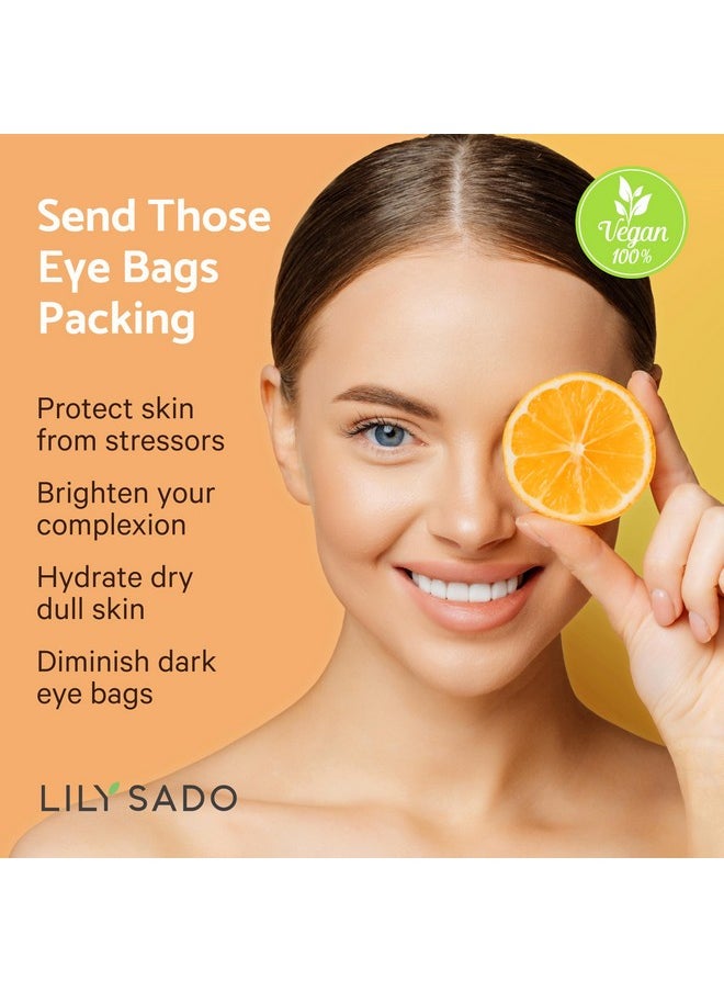 LILY SADO CITRUS KISS™ Eye Repair Cream - Antioxidant-Rich Natural Formula w/Peptides, Sodium Hyaluronate, and VITS C, B5 & E - Prevents Puffiness, Under-eye Wrinkles, Discoloration & Eye Bags - 1oz