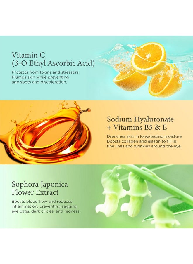 LILY SADO CITRUS KISS™ Eye Repair Cream - Antioxidant-Rich Natural Formula w/Peptides, Sodium Hyaluronate, and VITS C, B5 & E - Prevents Puffiness, Under-eye Wrinkles, Discoloration & Eye Bags - 1oz