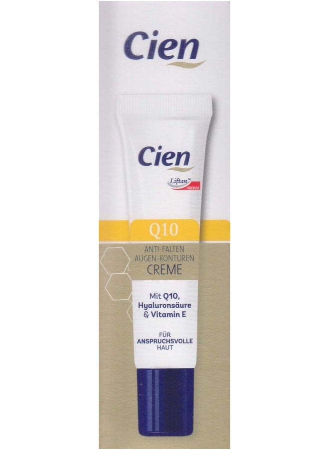cien Anti-Wrinkle Eye Contour Cream with Q10 and Hyaluronic Acid and Vitamin E 15ml (0.51 Oz)
