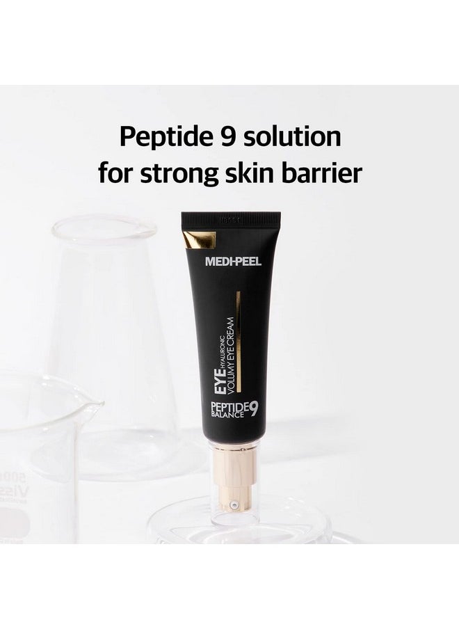 Medi-Peel Peptide9 Hyaluronic Volumy Eye Cream, Anti-Aging, Brightening, Reduces Wrinkles, Under Eye Bags, Dark Circles & Puffiness Care, Hyaluronic Acids, Enhance Elasticity, Korean Skin Care