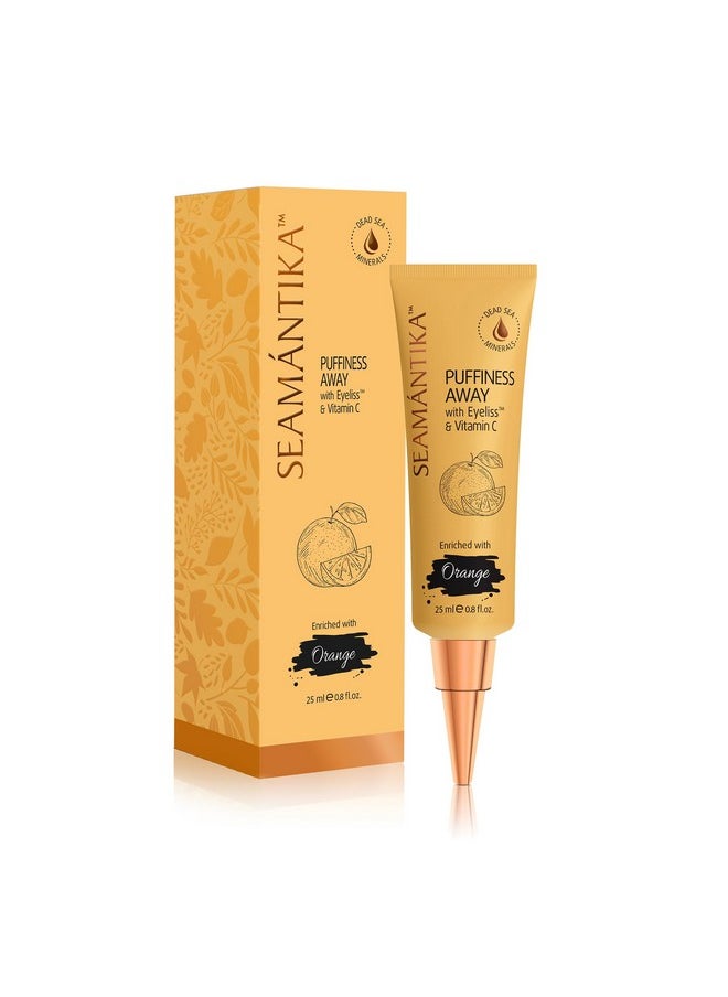 SEAMANTIKA PUFFINESS AWAY - Instant results - Naturally eye cream for rapid reduction of Eye Bags, Puffiness, Wrinkles, and Dark Circle. Made with Dead Sea Minerals 0.8 fl.oz