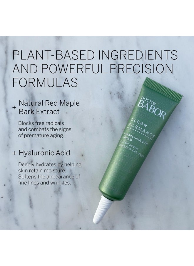 BABOR CLEANFORMANCE Awakening Eye Cream, Moisturizes Under Eyes, Smooth Lines & Reduce Bags and Puffiness, Lightweight Luminous Reflect to Conceal Dark Circles, 0.5 oz