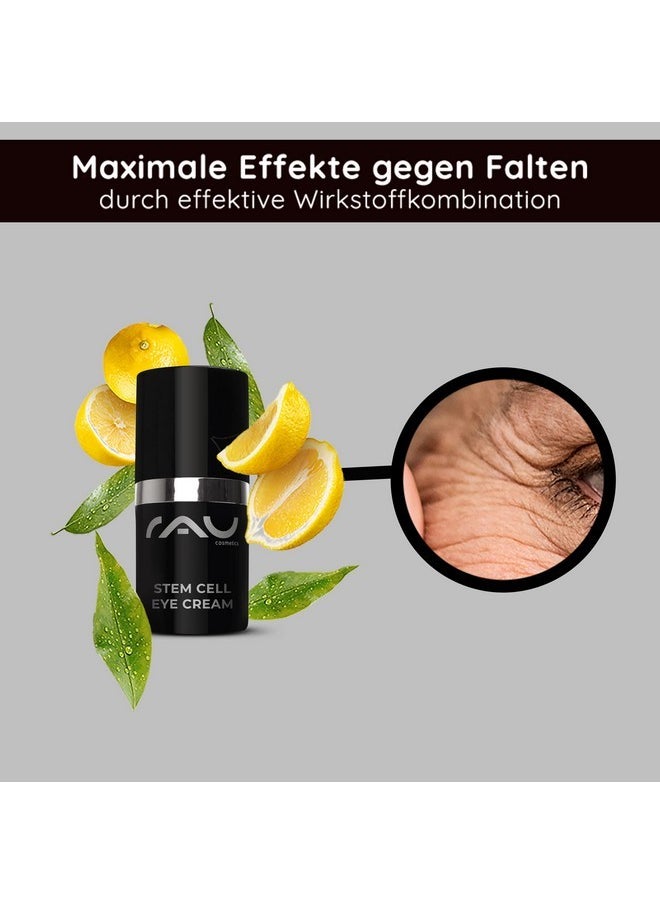 RAU Cosmetics Stem Cell Eye Cream (0.5 FL oz) - Eye Cream against wrinkles and dark circles - for mature & dry skin - with hyaluronic acid, stem cells, squalane, albizia julibrissin and phospholipids