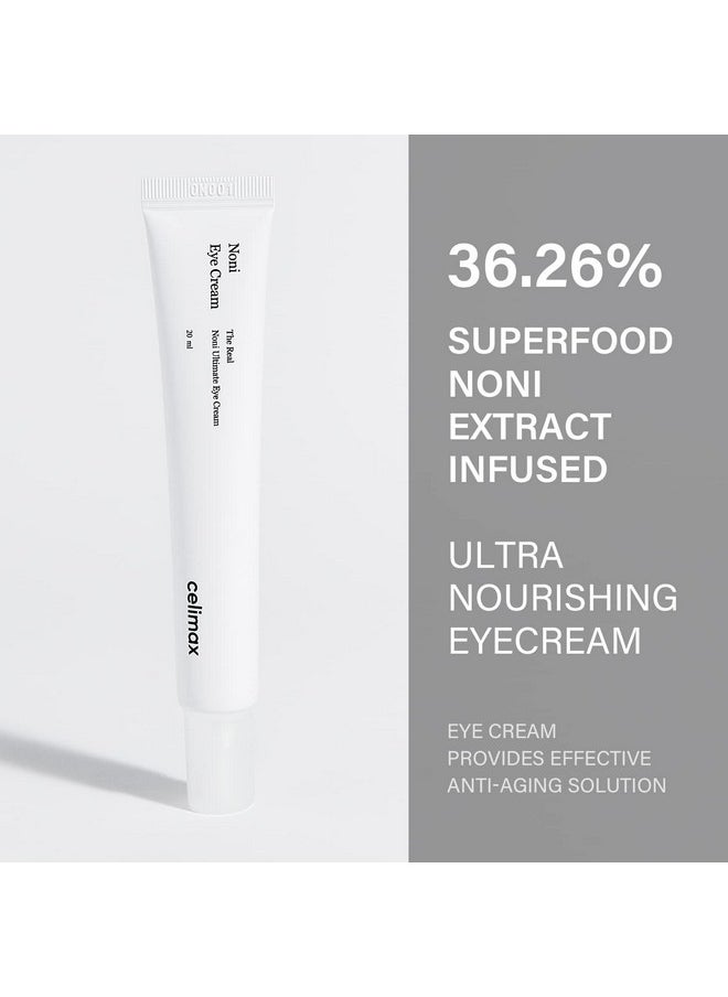 celimax Real Noni Eye Cream | with Noni Extract & Bakuchiol (Retinol), For Wrinkle, Crows Feet & Under Eye, Dark Circles, Hydrating, Sensitive For Skin, 20ml