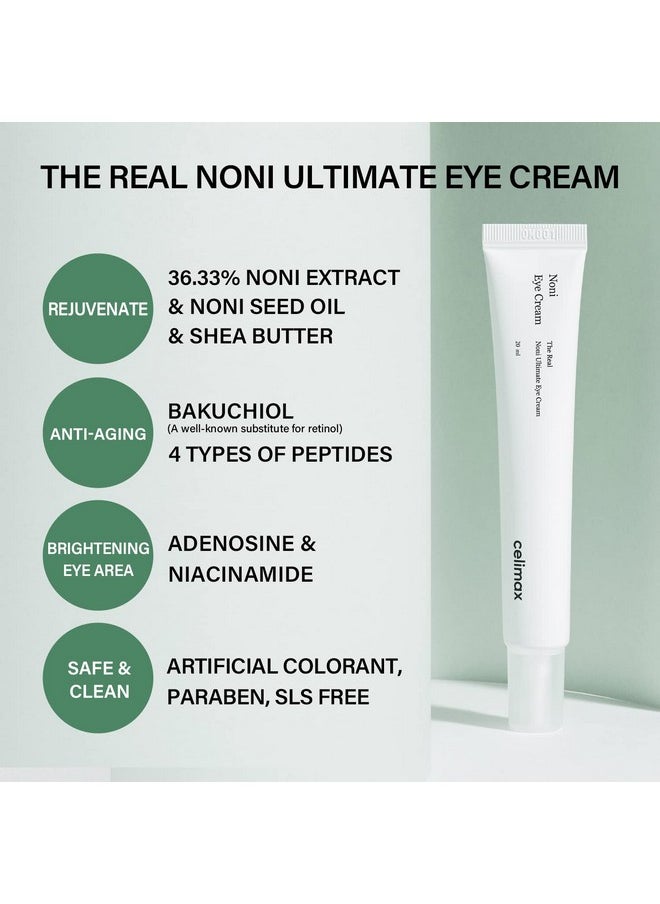celimax Real Noni Eye Cream | with Noni Extract & Bakuchiol (Retinol), For Wrinkle, Crows Feet & Under Eye, Dark Circles, Hydrating, Sensitive For Skin, 20ml