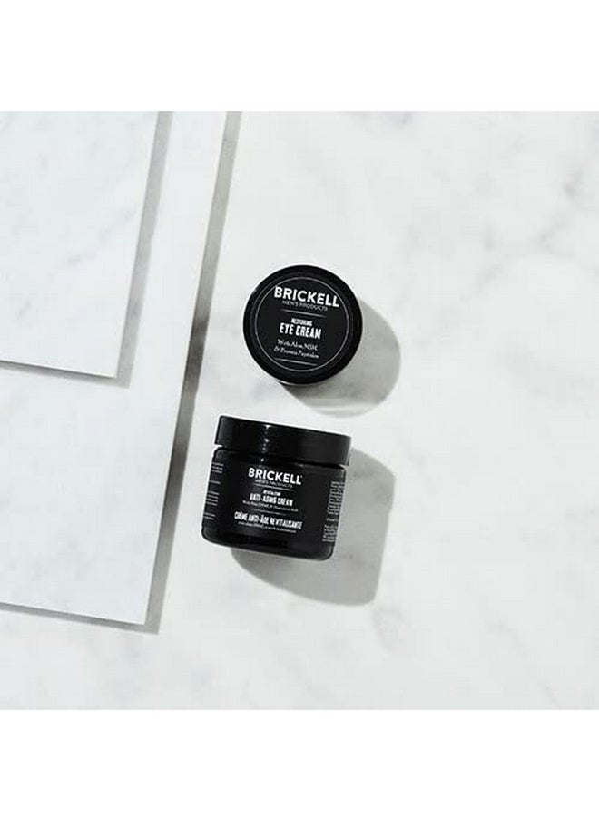 Brickell Men's Ultimate Anti-Aging Routine, Anti-Wrinkle, Night Face Cream and Eye Cream to Reduce Puffiness, Wrinkles, Dark Circles, Under Eye Bags, Natural and Organic, Unscented