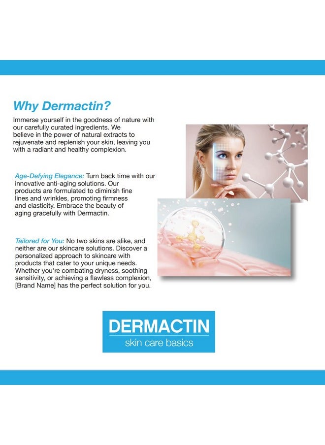 Dermactin Upper Eyelid Cream 1 oz. Firms & Tones Sagging & Drooping Skin On Upper Eye Lids, for Younger, More Vibrant & Alert Appearance, for Sensitive Skin In The Eyelids