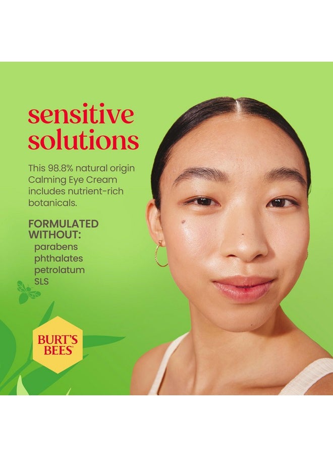 Burt's Bees Stocking Stuffers, Calming Eye Cream With Aloe and Rice Milk, Moisturizes Without Causing Redness or Irritation, 98.7 Percent Natural Origin Skin Care Christmas Gifts, 0.5 oz. Bottle