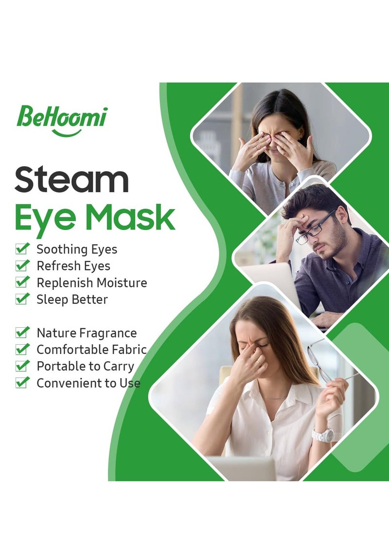 20 Packs Steam Eye Mask, Heated Eye Mask Warm Compress for Eyes, Disposable Self Heating Eye Mask for Sleep, Travel Essentials & Relaxation Gifts for Women, Stocking Stuffers (Lemongrass)