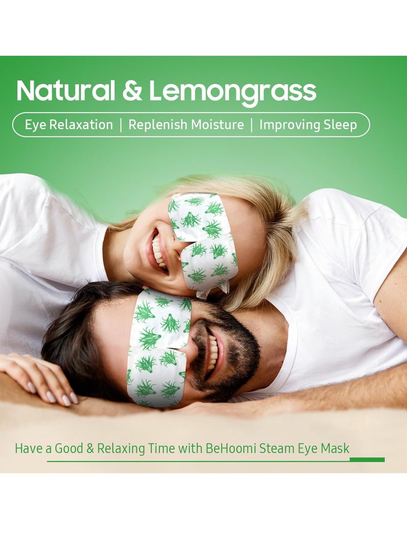 20 Packs Steam Eye Mask, Heated Eye Mask Warm Compress for Eyes, Disposable Self Heating Eye Mask for Sleep, Travel Essentials & Relaxation Gifts for Women, Stocking Stuffers (Lemongrass)
