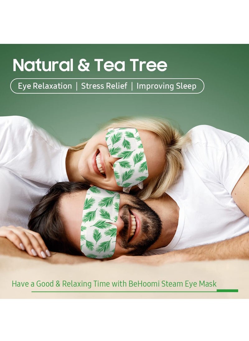 30Packs Steam Eye Mask, Heated Eye Mask Warm Compress for Eyes, Self Heating Disposable Eye Masks for Home Sleep, Spa, Travel Essentials & Relaxation Gifts, Stocking Stuffers (Tea Tree)