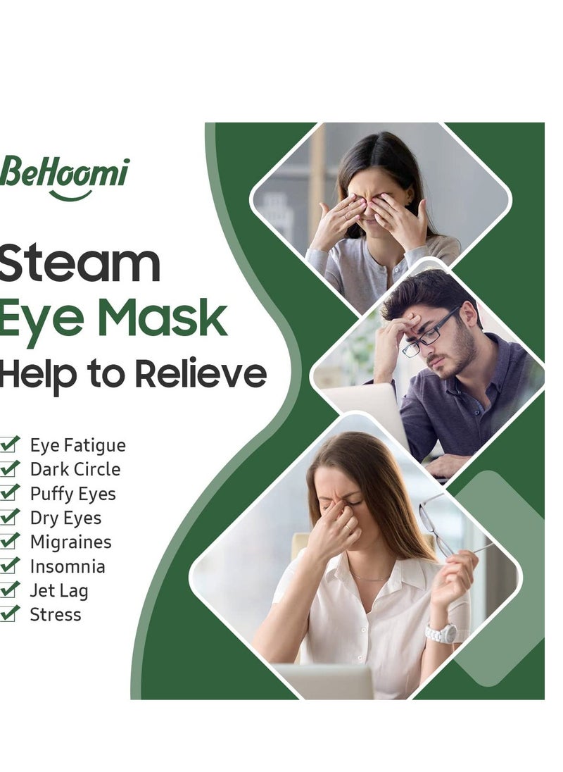 30Packs Steam Eye Mask, Heated Eye Mask Warm Compress for Eyes, Self Heating Disposable Eye Masks for Home Sleep, Spa, Travel Essentials & Relaxation Gifts, Stocking Stuffers (Tea Tree)