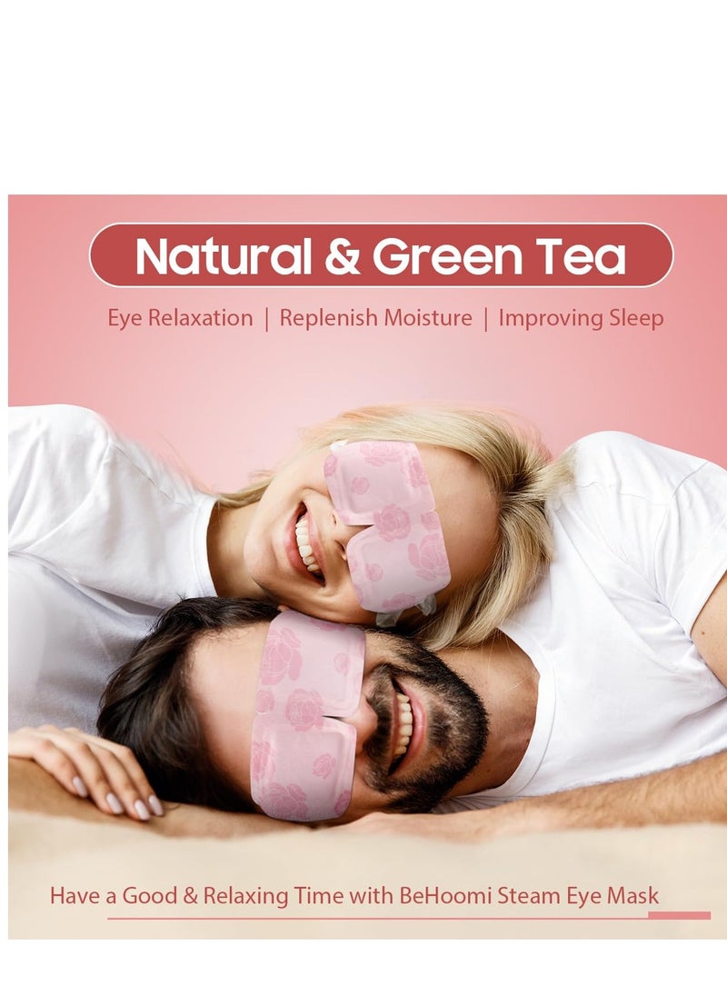30Packs Steam Eye Mask, Heated Eye Mask Warm Compress for Eyes, Self Heating Disposable Eye Masks for Home Sleep, Spa, Travel Essentials & Relaxation Gifts, Stocking Stuffers (Rose)