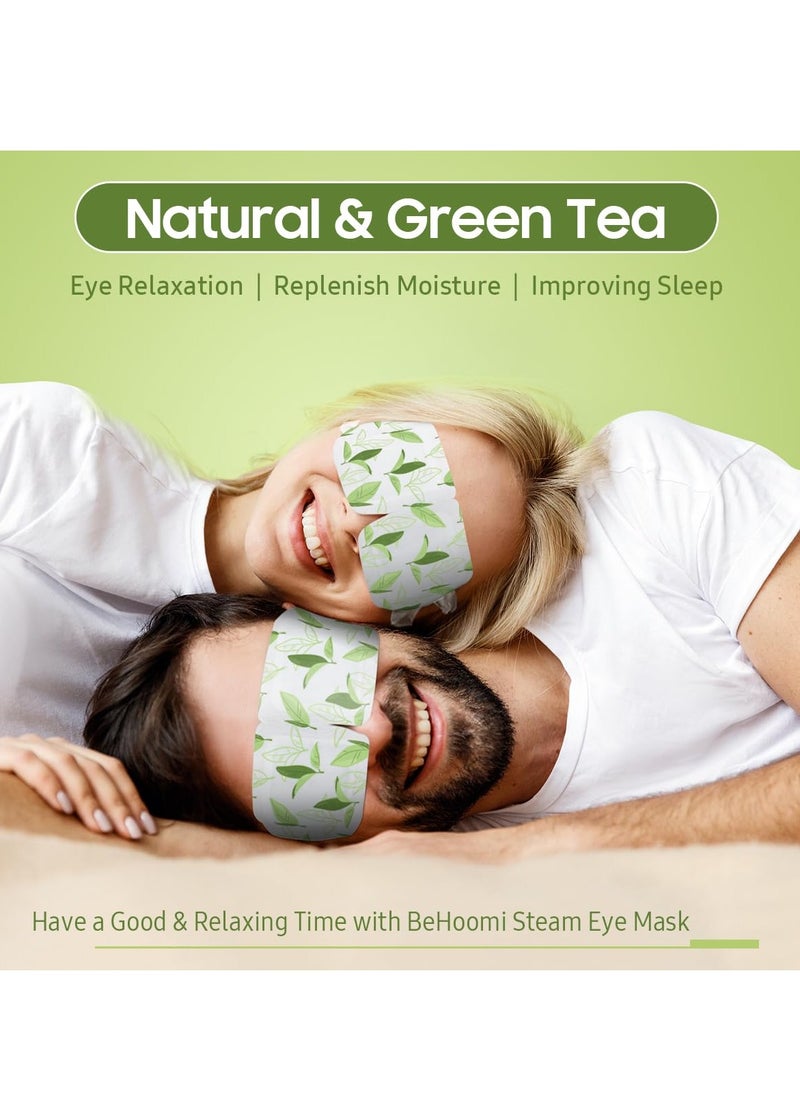 30Packs Steam Eye Mask, Heated Eye Mask Warm Compress for Eyes, Self Heating Disposable Eye Masks for Home Sleep, Spa, Travel Essentials & Relaxation Gifts, Stocking Stuffers (Green Tea)
