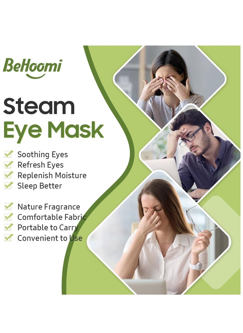 30Packs Steam Eye Mask, Heated Eye Mask Warm Compress for Eyes, Self Heating Disposable Eye Masks for Home Sleep, Spa, Travel Essentials & Relaxation Gifts, Stocking Stuffers (Green Tea)
