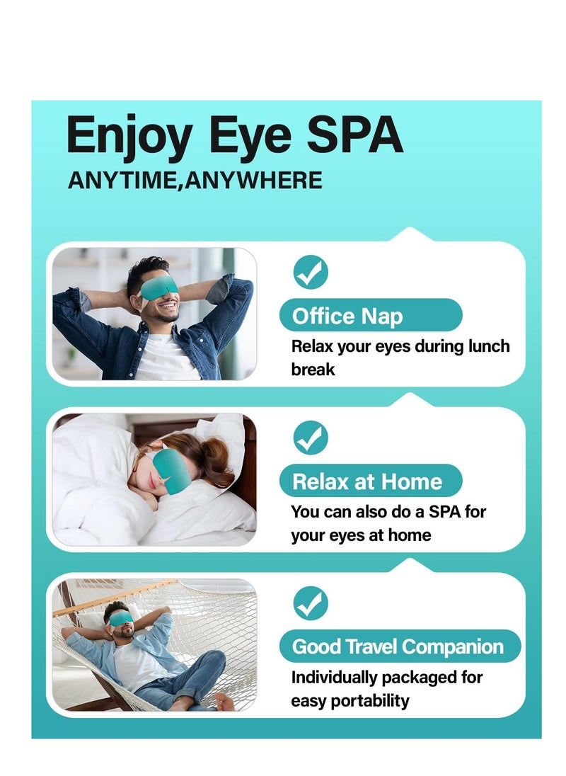 16 Packs Steam Eye Mask Lutein, Heated Eye Masks Bluebell Scent Relaxing Gifts for Women Soothing Eye Fatigue Hot Sleep Mask, Warm Eye Compress for Dry Eyes, Disposable Eye Mask for Travel Essentials