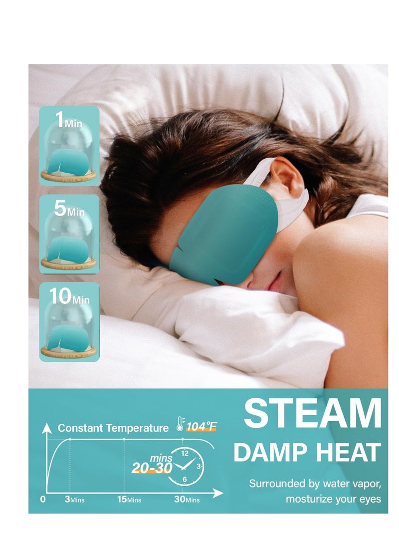 16 Packs Steam Eye Mask Lutein, Heated Eye Masks Bluebell Scent Relaxing Gifts for Women Soothing Eye Fatigue Hot Sleep Mask, Warm Eye Compress for Dry Eyes, Disposable Eye Mask for Travel Essentials