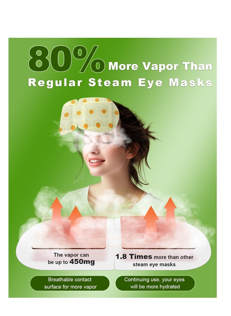 30 Packs Steam Eye Mask Chamomile, Heated Eye Masks Relaxing Gifts for Women Soothing Eye Fatigue Hot Sleep Mask, Warm Eye Compress for Dry Eyes, Disposable Eye Mask for Travel Essentials