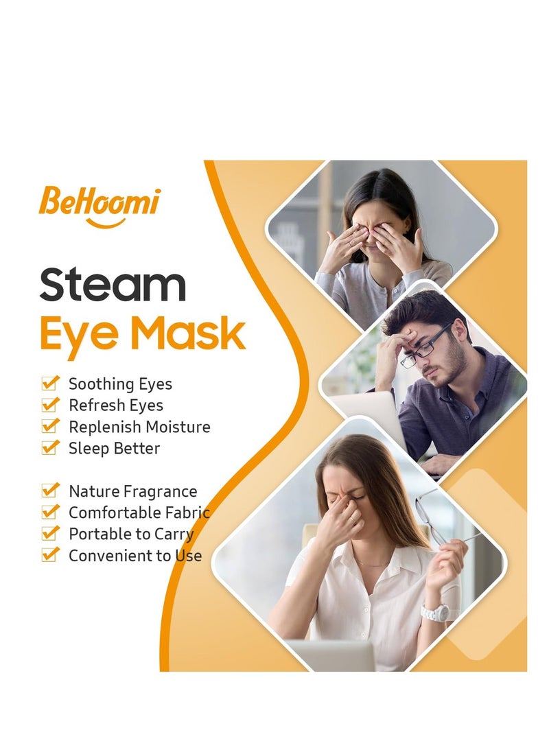 30Packs Steam Eye Mask, Heated Eye Mask Warm Compress for Eyes, Self Heating Disposable Eye Masks for Home Sleep, Spa, Travel Essentials & Relaxation Gifts, Stocking Stuffers (Sweet Orange)