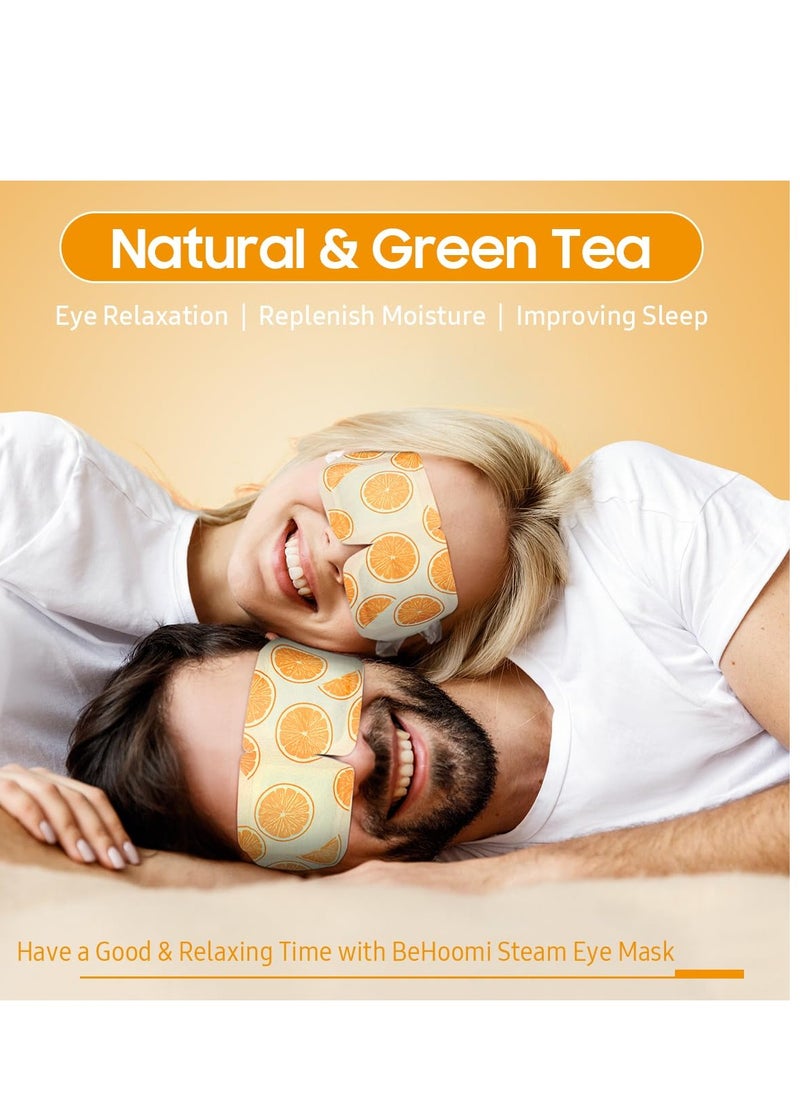 30Packs Steam Eye Mask, Heated Eye Mask Warm Compress for Eyes, Self Heating Disposable Eye Masks for Home Sleep, Spa, Travel Essentials & Relaxation Gifts, Stocking Stuffers (Sweet Orange)