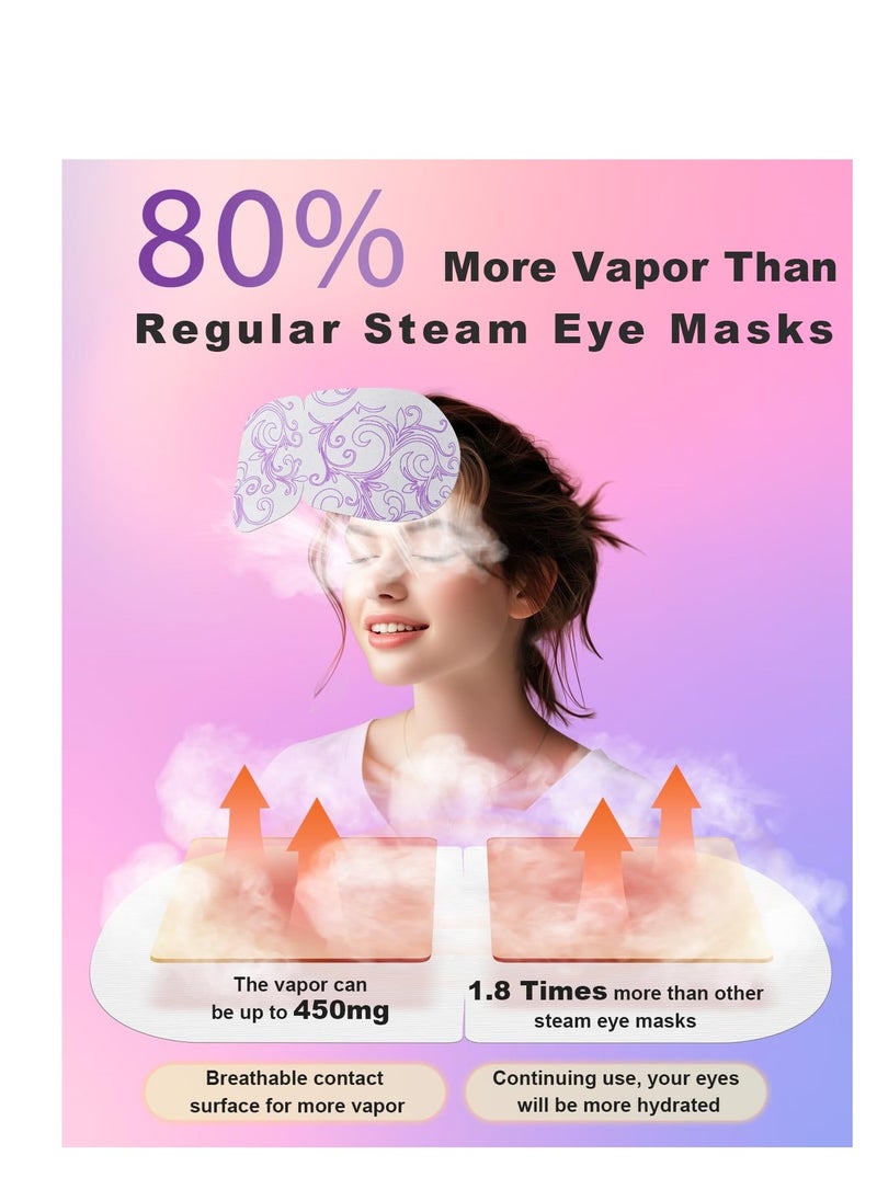 ProCIV 20 Packs Steam Eye Masks, Warming Eye Masks for Dark Circles, Disposable Self-heating Hot Eye Mask Soothing Headache, Dry Eyes, Heating Eye Mask for Stress Eye Fatigue Relief Moher's Day Gift