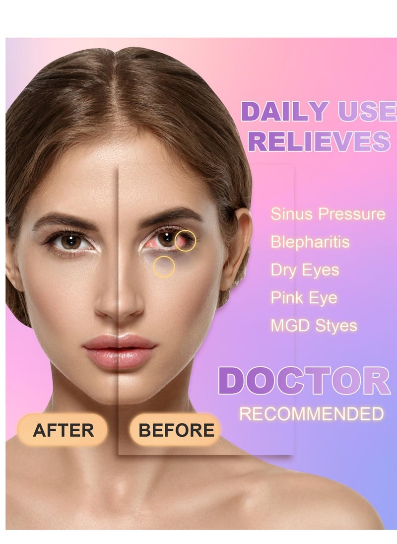 ProCIV 20 Packs Steam Eye Masks, Warming Eye Masks for Dark Circles, Disposable Self-heating Hot Eye Mask Soothing Headache, Dry Eyes, Heating Eye Mask for Stress Eye Fatigue Relief Moher's Day Gift