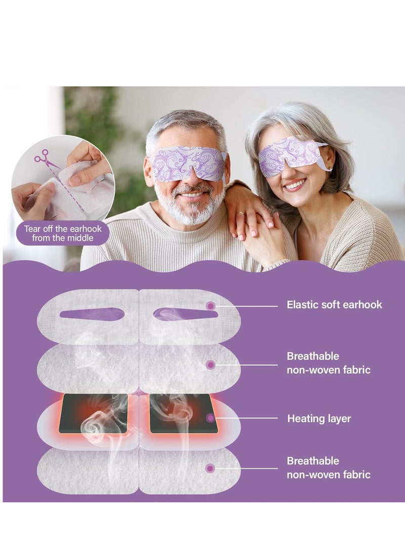 16 Packs Steam Eye Masks for Dry Eyes Self Heated Eye Mask Disposable Sleep Mask Soothing Headache Relief Dry Eye,Hot Warm Compress for Stress Relief Relief Eye Fatigue, Spa Gifts Travel Essentials