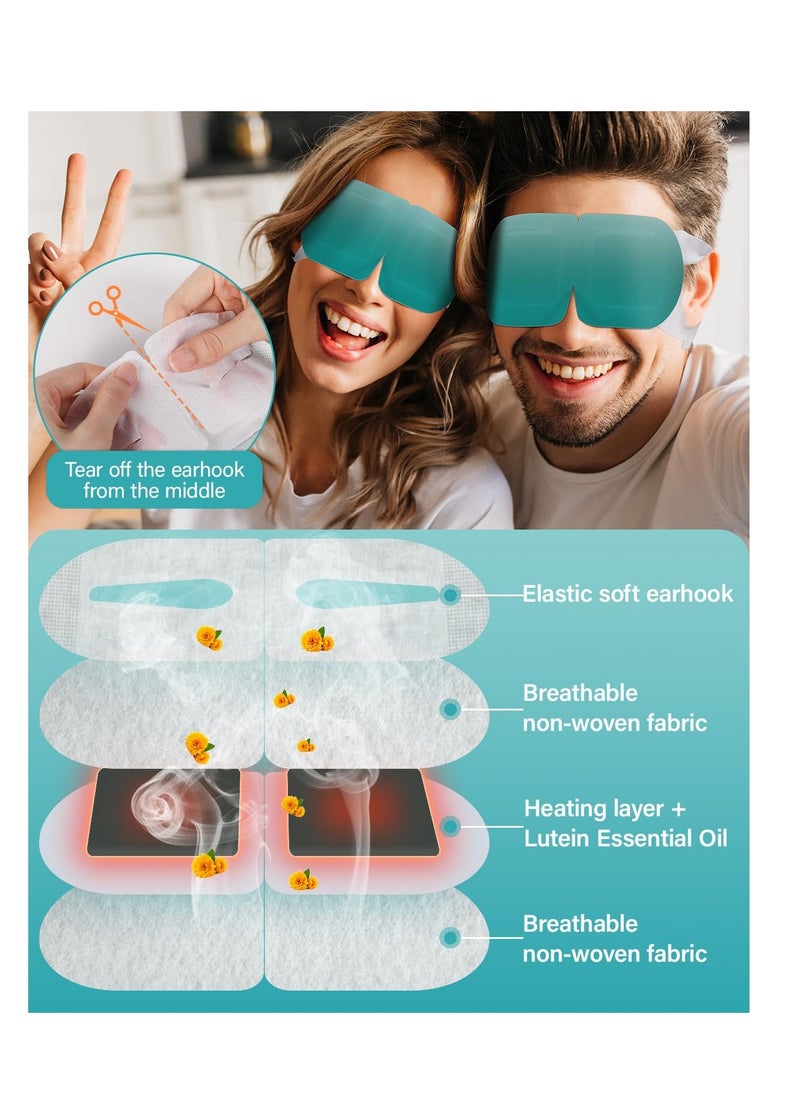 ProCIV 16 Packs Steam Eye Mask Lutein, Heated Eye Masks Relaxing Gifts for Women Soothing Eye Fatigue Hot Sleep Mask, Warm Eye Compress for Dry Eyes, Disposable Eye Mask for Travel Essentials