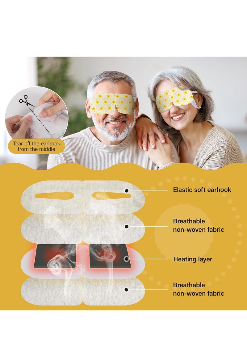 ProCIV 16 Packs Steam Eye Masks for Dry Eyes Heating Eye Mask Warm Compress for Eyes Relief Stress, Eye Fatigue SPA Essential Self Heating Moist Sleep Mask Women's Day Gift