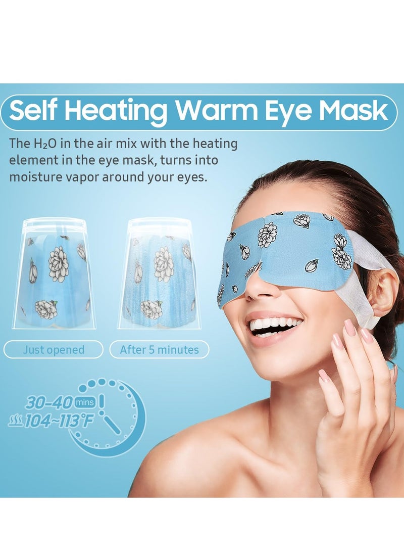 30Packs Steam Eye Mask, Heated Eye Mask Warm Compress for Eyes, Self Heating Disposable Eye Masks for Home Sleep, Spa, Travel Essentials & Relaxation Gifts, Stocking Stuffers (Jasmine)