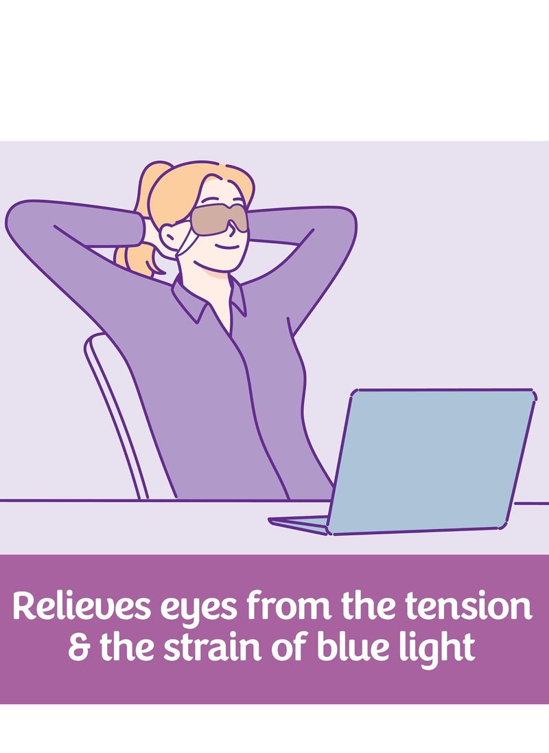 MegRhythm by Kao Gentle Steam Eye Mask, Lavender, Rejuvenates Eyes, Reduces the look of puffy eyes, Dermatologist and Ophthalmologist Tested, 5 Count