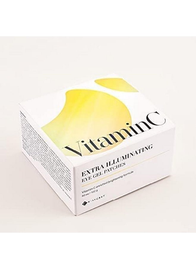 KSECRET Extra Illuminating Eye Gel Patches, 102g/3.45oz. 60pcs (15 full pairs) with VITAMIN C | Korean Skincare | Under Eye Masks for Pigmentation Revoval, Anti-Wrinkles, and Dark Circles…