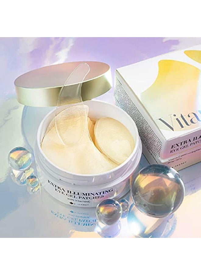 KSECRET Extra Illuminating Eye Gel Patches, 102g/3.45oz. 60pcs (15 full pairs) with VITAMIN C | Korean Skincare | Under Eye Masks for Pigmentation Revoval, Anti-Wrinkles, and Dark Circles…
