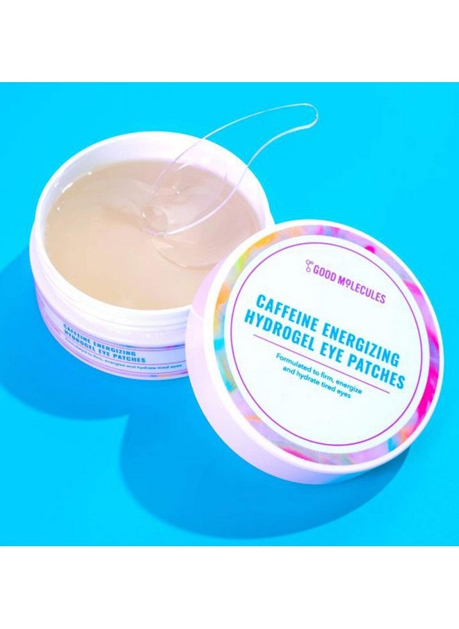 Good Molecules Caffeine Energizing Hydrogel Eye Patches - Eye Mask with Hyaluronic Acid Hydrate and Reduce Puffiness - Pack of 30, Skincare for Face